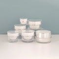 Wholesale Double-Wall Eye Cream Jar 3G-50G Rose Gold Acrylic Cream Jars with Plastic Lid for Skin Care