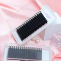 Super Dark Matte Black Soft Fluffy Velvet Cashmere Lash Extensions Trays Lash Extension Supplies Wholesale Eyelash Extensions