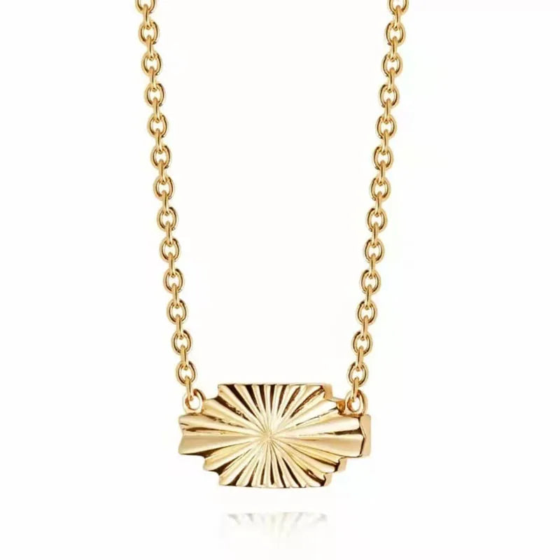 Joolim Jewelry 18K Gold Plated Minority Design Pendant Necklace Stainless Steel Normcore Style Jewelry Wholesale