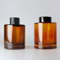 150ml Amber Round Aroma Reed Glass Bottle Air Freshening Aromatherapy Scented Reed Diffuser Bottle With Screw Lid