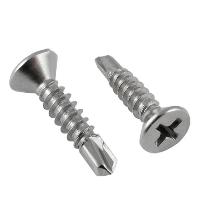 Carbon Steel Stainless Steel CSK Head Zinc Plate Cross Recessed Countersunk Head Galvanize Self Drilling Screw