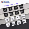 S M L XXL Neck Label Print LOGO Clothes Luxury hang Tags Custom Fabric Center Fold Woven Garment Cloth Size Labels for Clothing