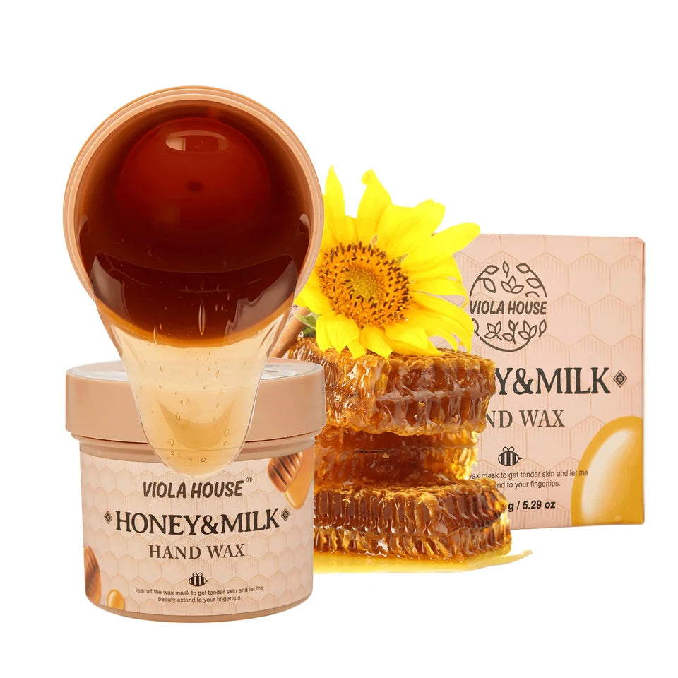 Viola House Hands & Feet Care Honey Milk Deep Nourishing Skin Hydrating Whitening Hand Wax Mask