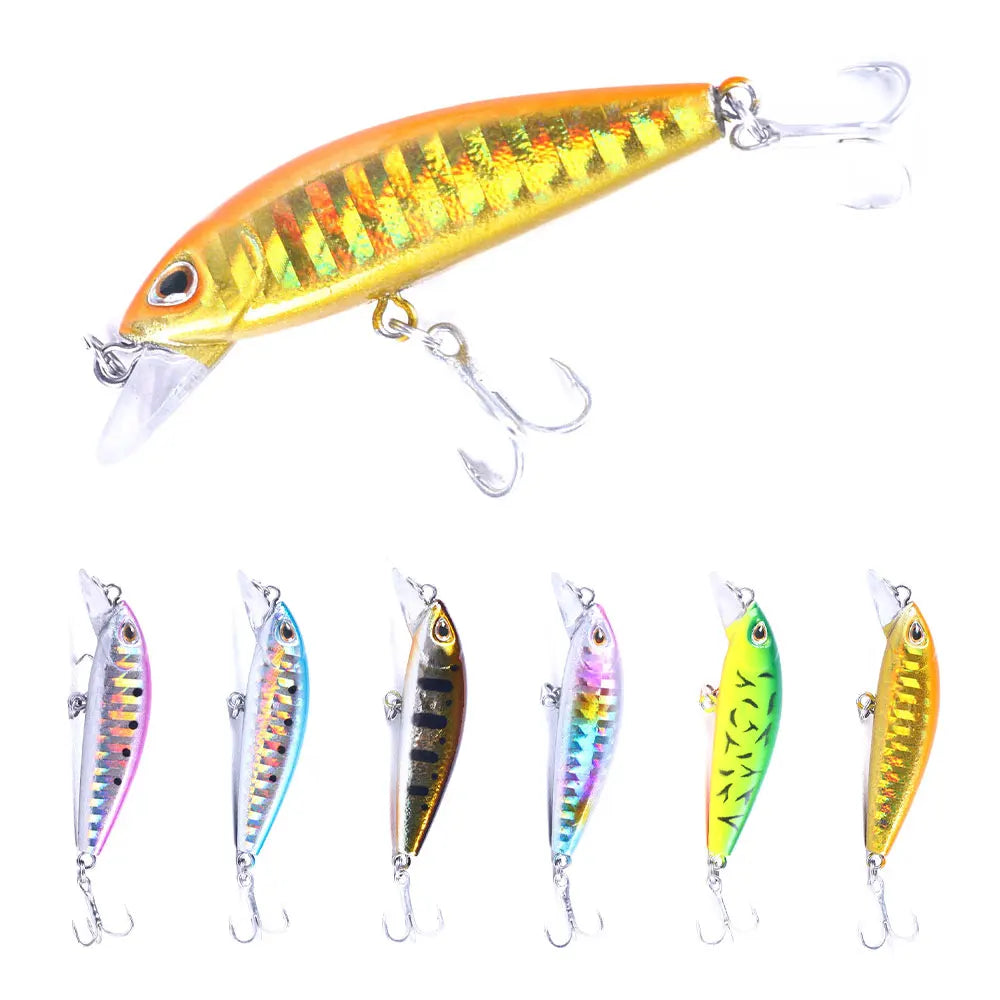 Wholesale 5.5cm 6.6g Lifelike Minnow Fishing Plastic Sinking Fishing Baits