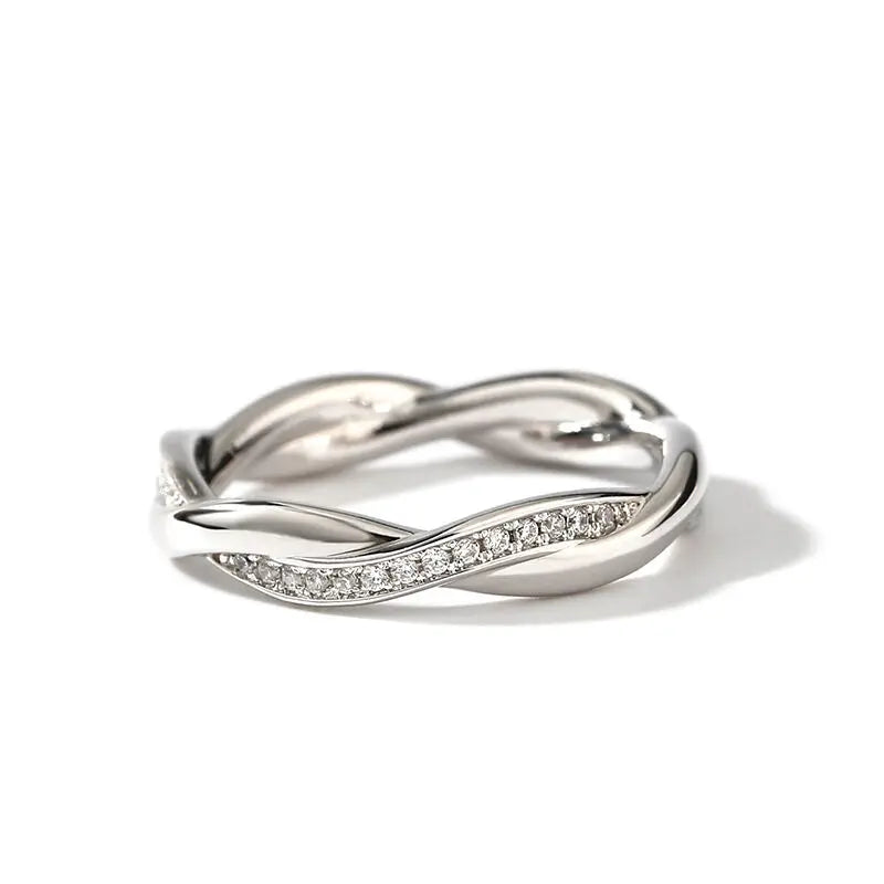 Classic White Moissanite Ring Jewelry S925 Sterling Silver Moissanite Rings GRA Certified Moissanite Ring