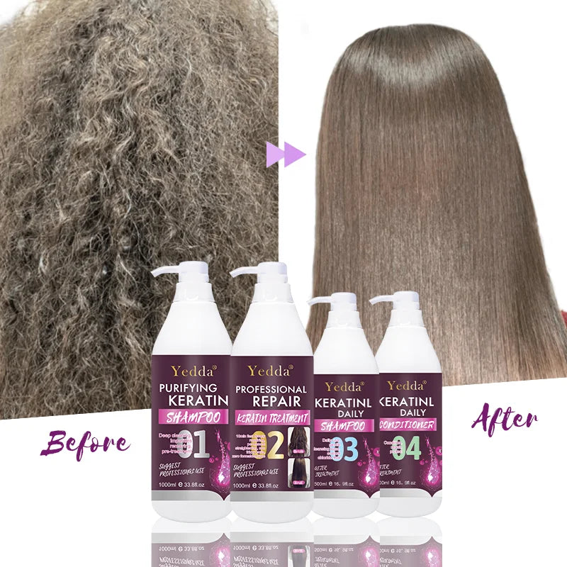 Professional Natural Keratin Smooth Nourishing Anti-Dandruff Silicone-free Organic Vegan Moisturizing Oil-Control Refreshing