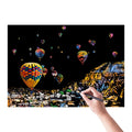 DIY A4 Size Art Craft Night Scene Handmade Magic Painting Scratch Card