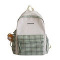 2024 Trending Fashionable Waterproof Nylon 20-36L School Backpack Unisex Checkered Geometric Pattern Zipper Computer Interlayer
