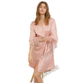 FUNG 6022 NEW Arrival Spandex/Polyester Bridesmaid Robes Feather Summer Elegant Luxury Knee-Length