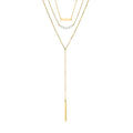 EManco Pearl Bar Pendant Necklace Women Minimalist Stainless Steel Necklace Set Vintage 14k Gold Plated  Jewelry