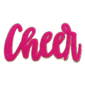 Wholesale 11'' Cheer Embroidered Chenille Patches for Girls/Women Colorful Iron-on Embroidery Patch Felt Fabric
