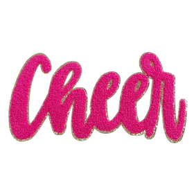 Wholesale 11'' Cheer Embroidered Chenille Patches for Girls/Women Colorful Iron-on Embroidery Patch Felt Fabric