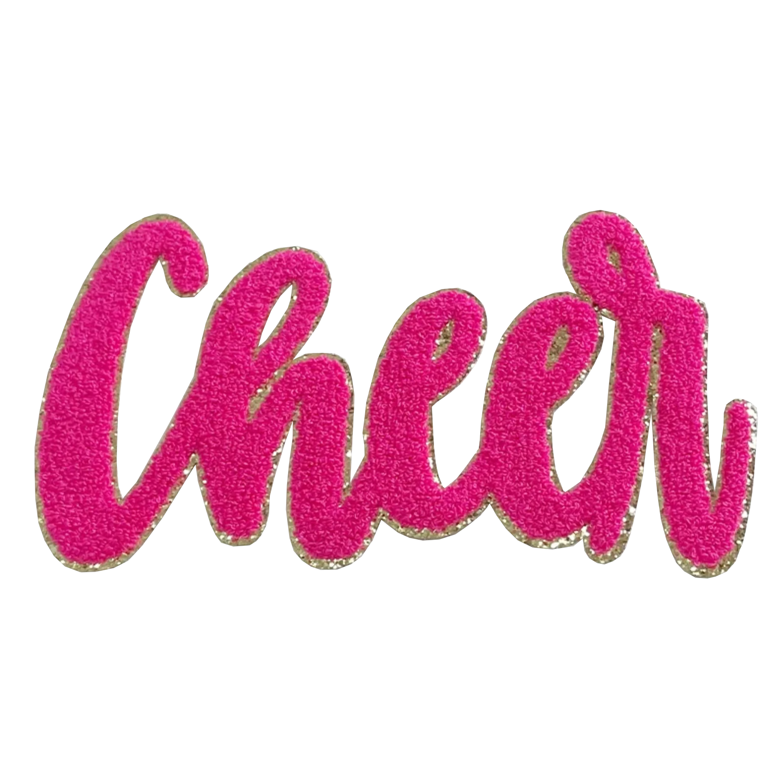 Wholesale 11'' Cheer Embroidered Chenille Patches for Girls/Women Colorful Iron-on Embroidery Patch Felt Fabric