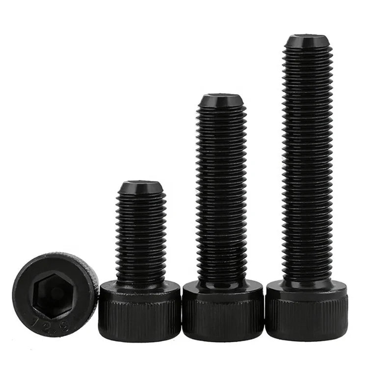 M2 M2.5 M3 M4 M5 M6 M8 Grade 12.9 DIN912 High Strength Black Oxide Steel Allen Bolts Hex Socket Cap Head Screws
