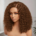 13*4 Front Lace African Long Curly Hair Wig for Women African Fluffy Small Curly Hair Medium-long Hair Wig