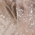 Custom Colorfu Heavy Beaded 3D Flower Lace Embroidered Fabric Bridal Crystal Sequins Knitted Technique for Wedding and Bags