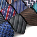 Man's 8cm Classic Tie Luxury Red Blue Grey Striped Plaid Floral Necktie for Men Business Suit Cravat Wedding Party Neckties