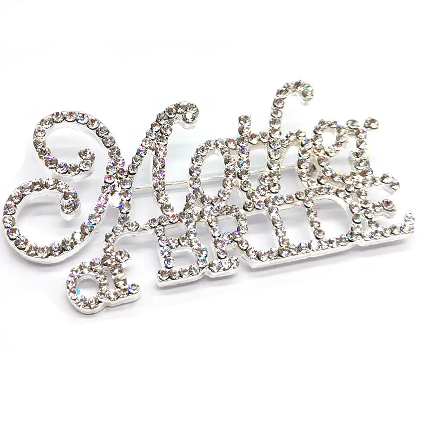 Used Wedding Dress Bride and Groom Mother's Rhinestone Brooches for Bridesmaid Dresses