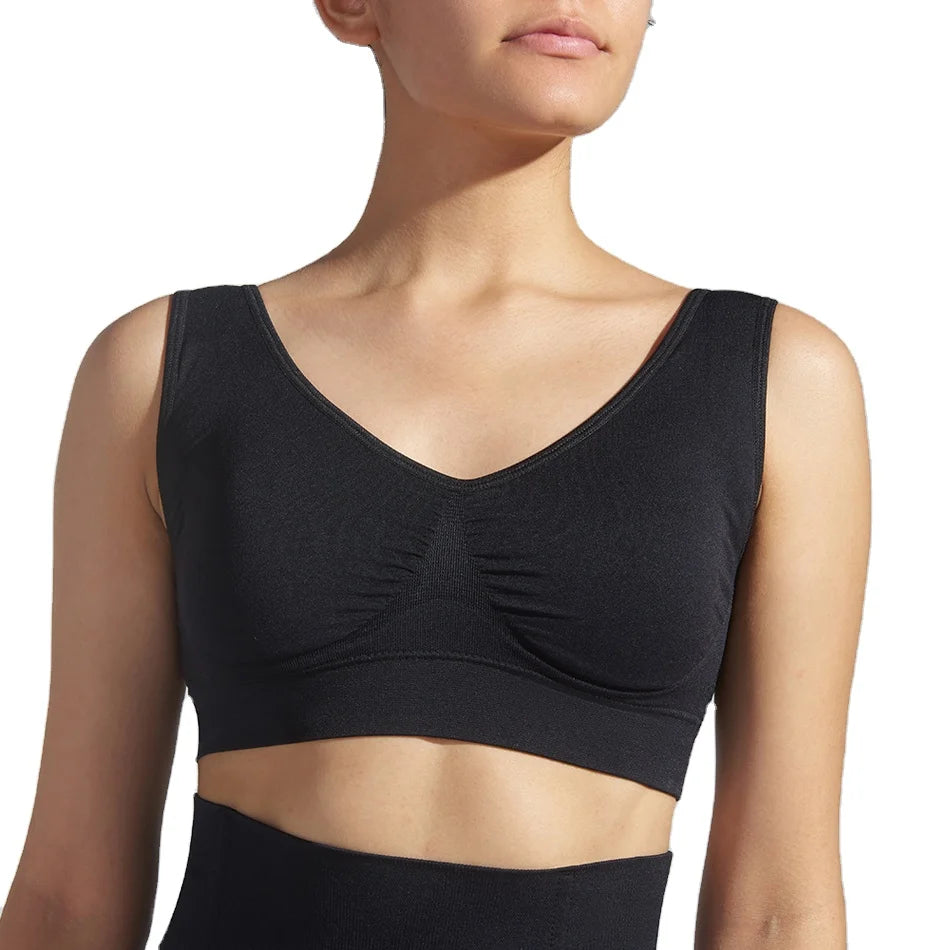 Wholesale Enhanced Smoothing Stretchy Wireless Seamless Plus Size Bralette for Women with Removable Cups As Comfy As Second Skin