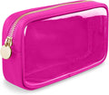 Customized Transparent PVC Clear Nylon Waterproof Travel Makeup Organizer Storage Bag Cute Preppy Zipper Pouch Purse Fashionable