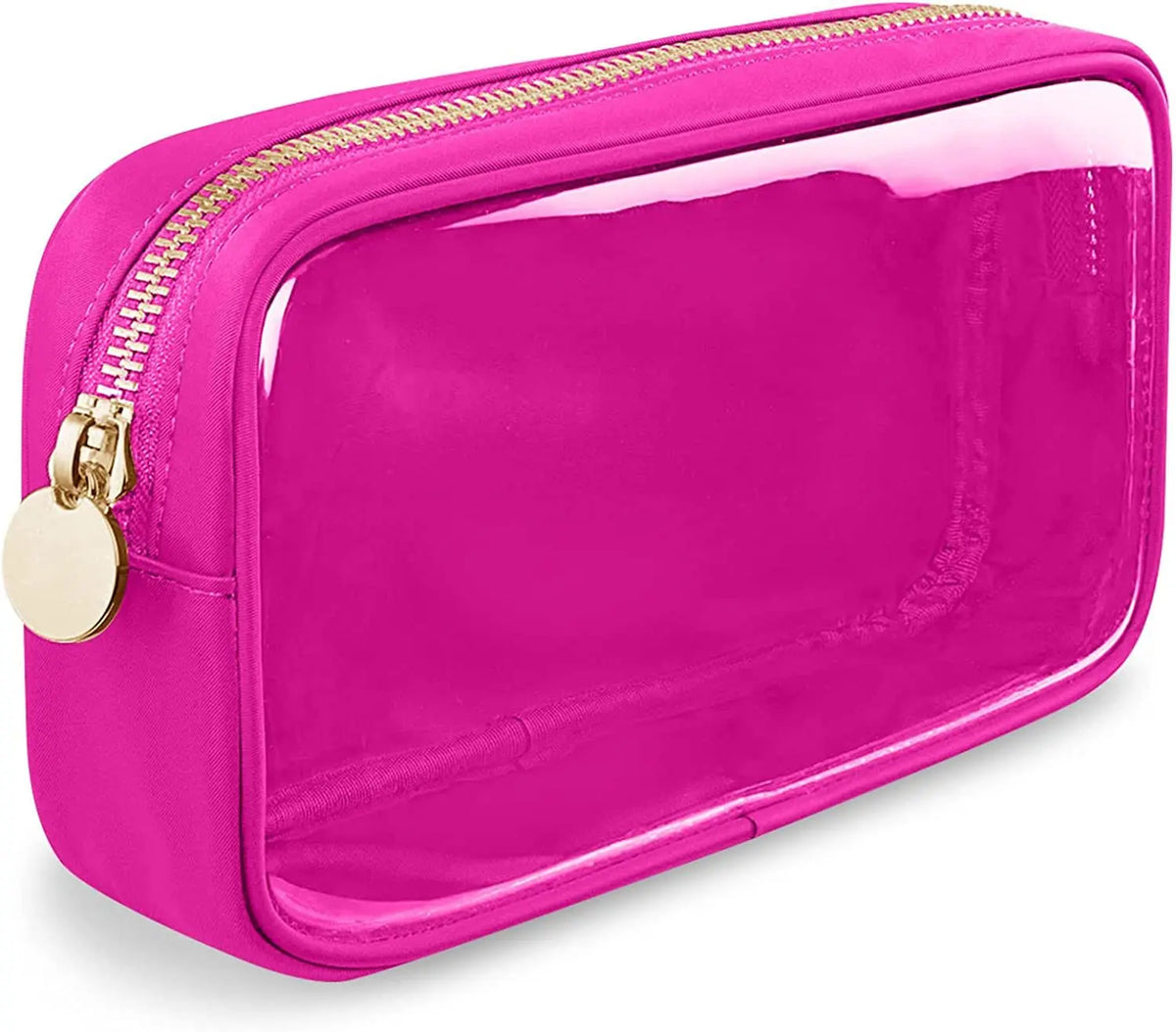 Customized Transparent PVC Clear Nylon Waterproof Travel Makeup Organizer Storage Bag Cute Preppy Zipper Pouch Purse Fashionable