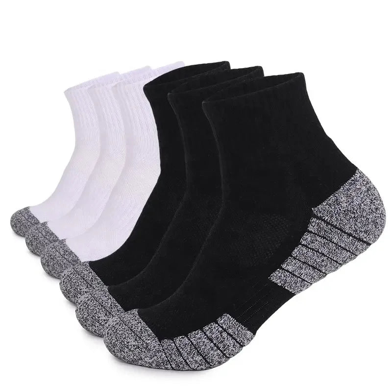 Wholesale 6 Pairs Outdoor Terry Cushioned Athletic Socks Women Men Running Hiking Sports Ankle Socks