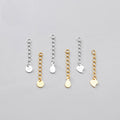 Wholesale Shape Pear Round Disc Heart 925 Sterling Silver Necklace Extender for Chain Jewelry Making