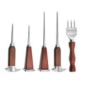 Deluxe Creative Manual Wood Japanese Ice Cube Crusher Stainless Steel Cocktail Picks Bar Accessories