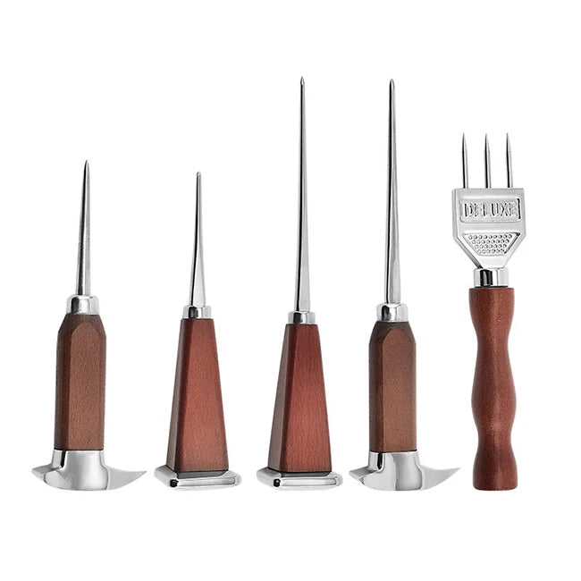 Deluxe Creative Manual Wood Japanese Ice Cube Crusher Stainless Steel Cocktail Picks Bar Accessories
