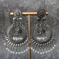 Indian Traditional Jhumka Earrings Flower Design Gold Plated Alloy Vintage Ethnic Long Dangle Wedding Jewelry Gifts for Women
