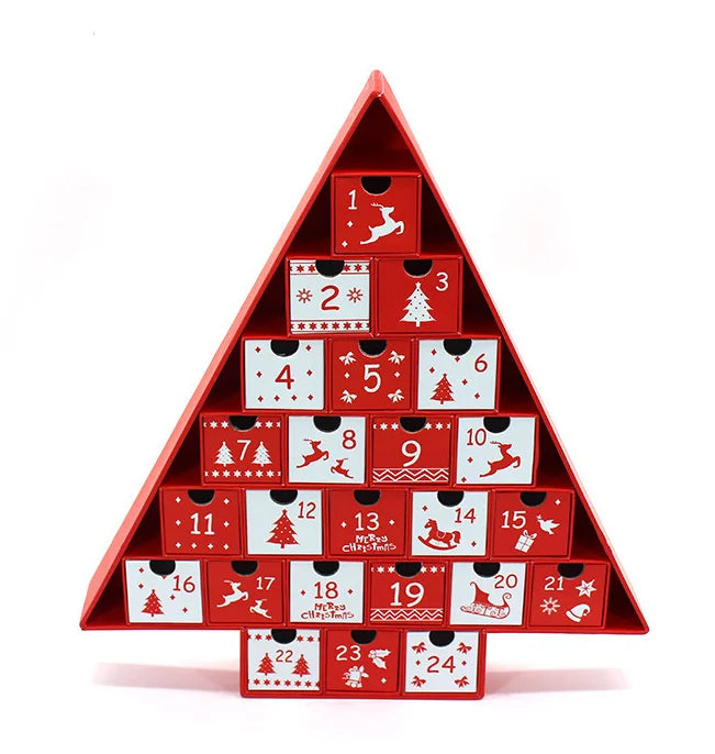 Custom Christmas Countdown Calendar Gift Boxes with Embossing & UV Coating Art Paper Rigid Boxes Biodegradable Custom Color MegaBDM