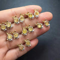 Healing Gemstone Fine Jewelry Natural Raw Crystal Aquamarine Rutilated Quartz 925 Sterling Silver Space Bunnies Earrings