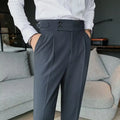 Autumn Dress Pants Men 2024 New Slim Slim Nabules Solid Color Small Dress Pants Korean Version Fashion Straight Trouser Man
