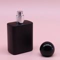 50ml Square Clear Transparent Custom Glass Refillable Spray Perfume Bottles with Screen Printing
