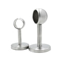 Stainless Steel Wardrobe Tube Bracket Curtain Hanging Rail Support Closet Rod Holder Brace Rounded Center Post Bracket