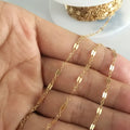 GC023 NEW Model Genuine 14K Gold Filled Jewelry Chain 2.45mm Width Lips Shape Necklace Chain for Jewelry Making
