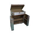 OEM ODM Loft Industrial Style Metal Aluminium Wine Cabinet Home Luxury Wine Storage Cabinet Coffee Bar Wine Chiller Customized