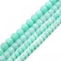 4mm 6mm 8mm 10mm 12mm Natural Loose Gemstone Beads Round Amazonite Polished Blue Stone DIY Jewelry Making