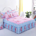 3pcs Printed Bedding Set Soft Bed Skirt Wedding Bedspread Full Twin Queen King Size Bed Sheet Mattress Cover Bedsheets