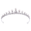Wholesale Bridal Crown Tiara With Crystal Pearl Alloy-for Wedding Party Gift Engagement Anniversary-Hair Jewelry for Children