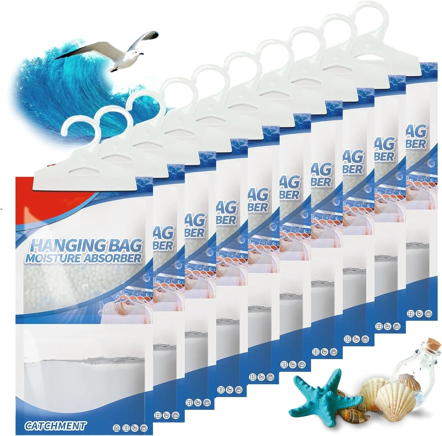 Moisture Absorbers Hanging Closet Dehumidifier Bags Humidity Packs Desiccant Closet Dehumidifiers