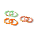 2022 Factory Summer Fashion Accessories Drip Stainless Steel Earrings Jelly-colored Hoop Earrings for Women Girls