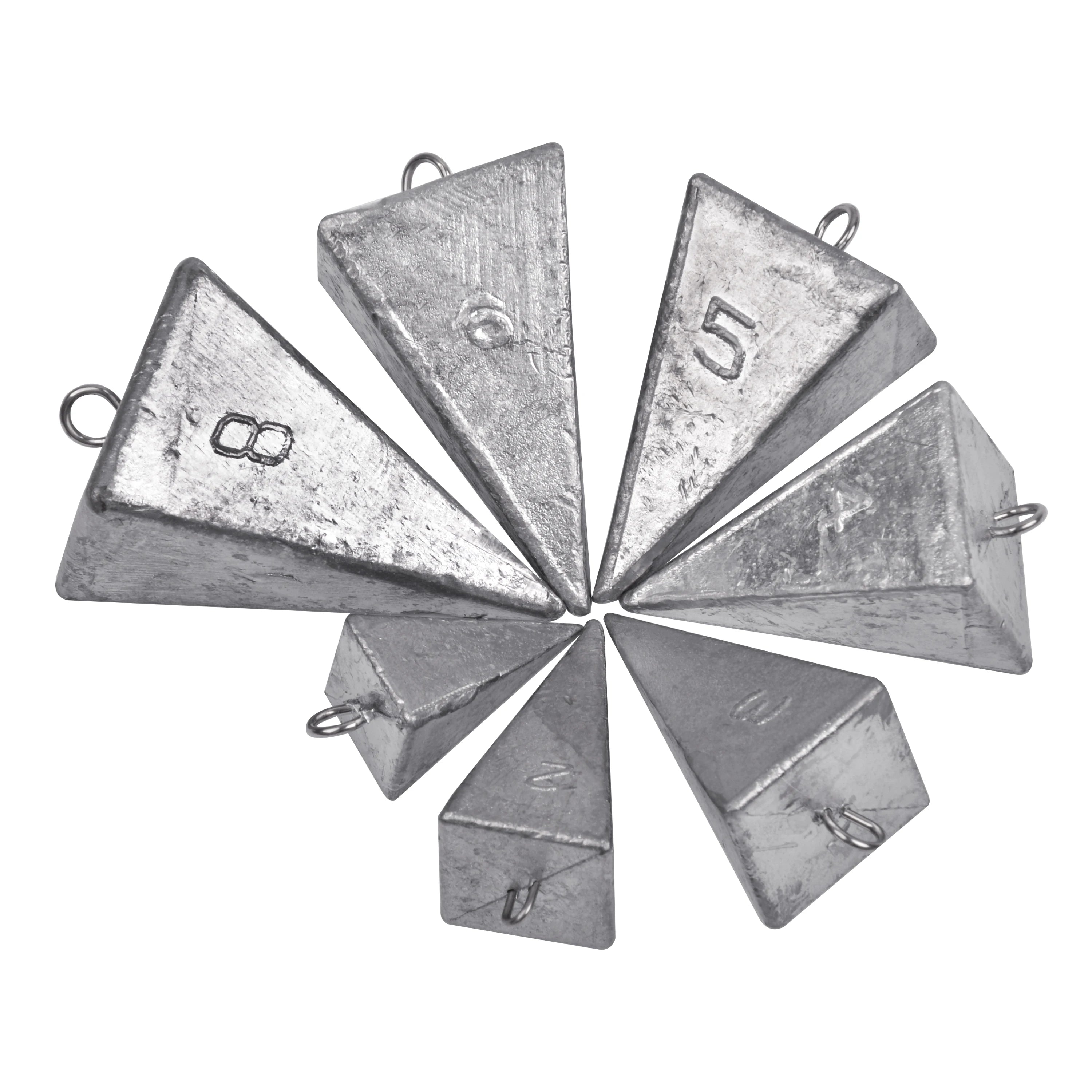1-8OZ Fishing Pyramid Sinker Weights Pyramid Fishing Sinker Bulk Fishing Weights Tangle