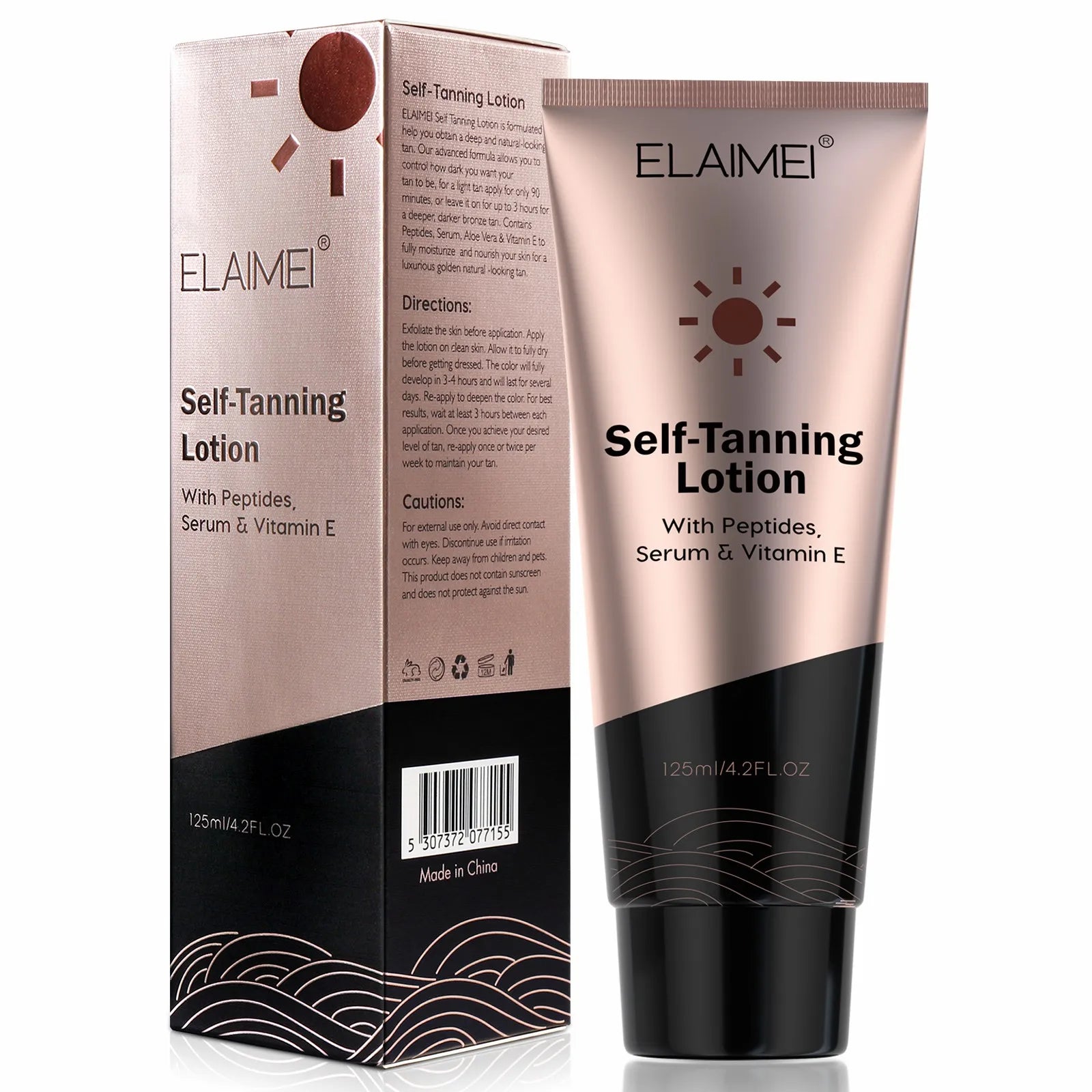 ELAIMEI Private Label Wholesale Natural Skin Care Body Tanning Creamorganic Dark Intensive Sunbed Cream Sun Tan Tanning Lotion