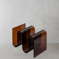 Acrylic Transparent Coffee Table Book Shelf Modern Undulating Easy to Clean Home Decor Living Room Side Table
