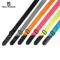 RealMission Custom Anti-shedding Folk Classical Ukulele Guitar Strap Genuine Leather Head Luminous Webbing Adjustable 82-140cm