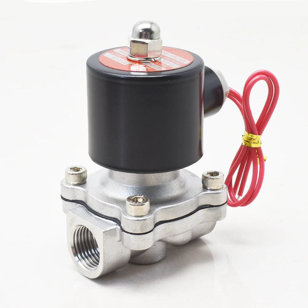 SS304 2S160-15 DC 24V 12V AC 110V 220V Normally Closed 1/2 Inch Stainless Steel Miniature Pneumatic Food Grade Solenoid Valve MegaBDM