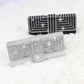 Luxury Bling Women Diamond Evening Clutch Purse Rhinestone Wallets for Lady