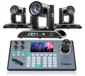 Video Conference System VHD620A-NDI(3PCS)+KB200PRO 20x  Optical Zoom NDI USB 3.0/HDMI/RJ45/SDI 4D IP Camera Joystick Controller