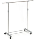 Clothing Rack with Wheels Double Rails Garment Rack Rolling Rack with Shelves